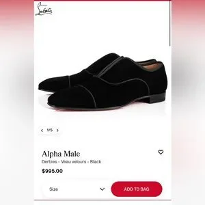 Men’s Black Velour Louboutins Size 10.5 (Size 43.5) St Louis - Sneakers - Veau velours - Black - Men - Christian  main image 2